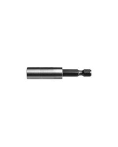 Srewdriver Bit Holder - Magnetic - 1/4" Stainless Steel  Body- Circlip Retainer - 58mm long