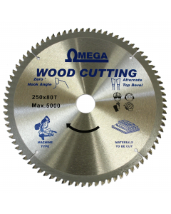 Wood Cutting Chopsaw Blade Alternate Bevel (ATB) - 0 Degree Hook